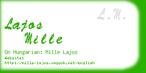 lajos mille business card